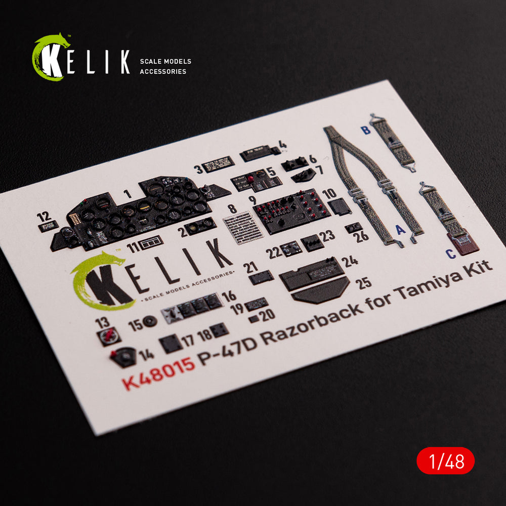 Kelik K3D48015 1:48 Republic P-47D Thunderbolt "Razorback" interior