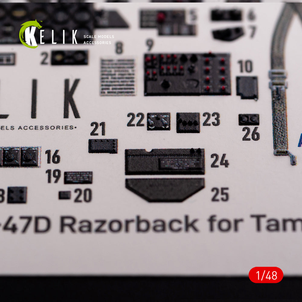 Kelik K3D48015 1:48 Republic P-47D Thunderbolt "Razorback" interior