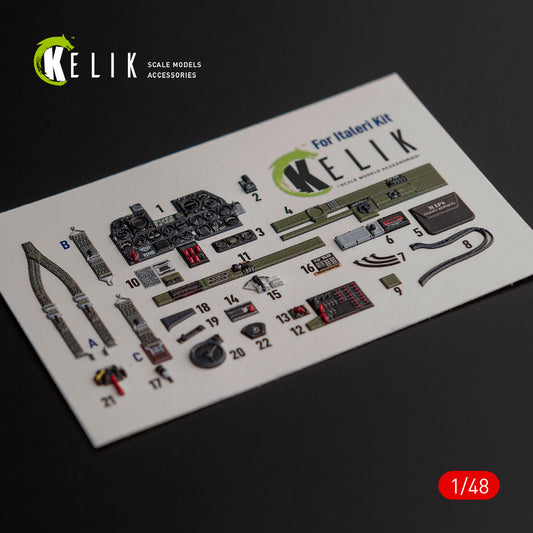 Kelik K3D48016 1:48 Republic P-47D "Thunderbolt" interior 3D-decals