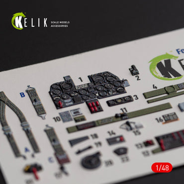 Kelik K3D48016 1:48 Republic P-47D "Thunderbolt" interior 3D-decals