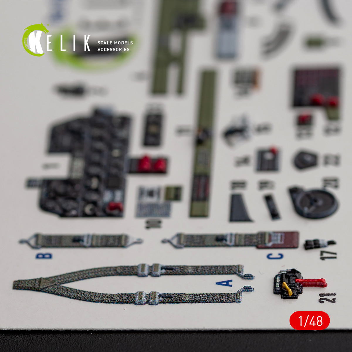 Kelik K3D48016 1:48 Republic P-47D "Thunderbolt" interior 3D-decals