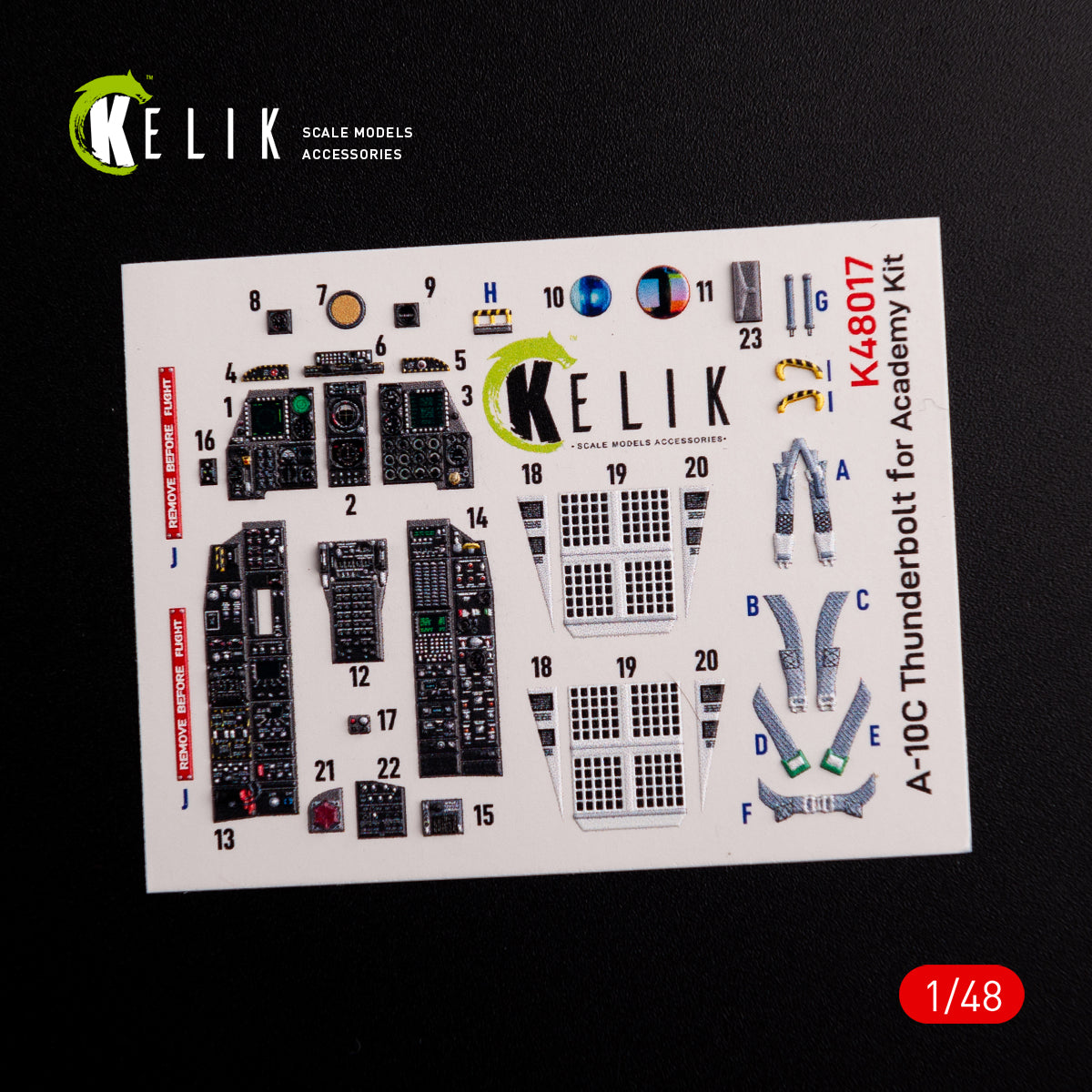 Kelik K3D48017 1:48 Fairchild A-10C Thunderbolt interior