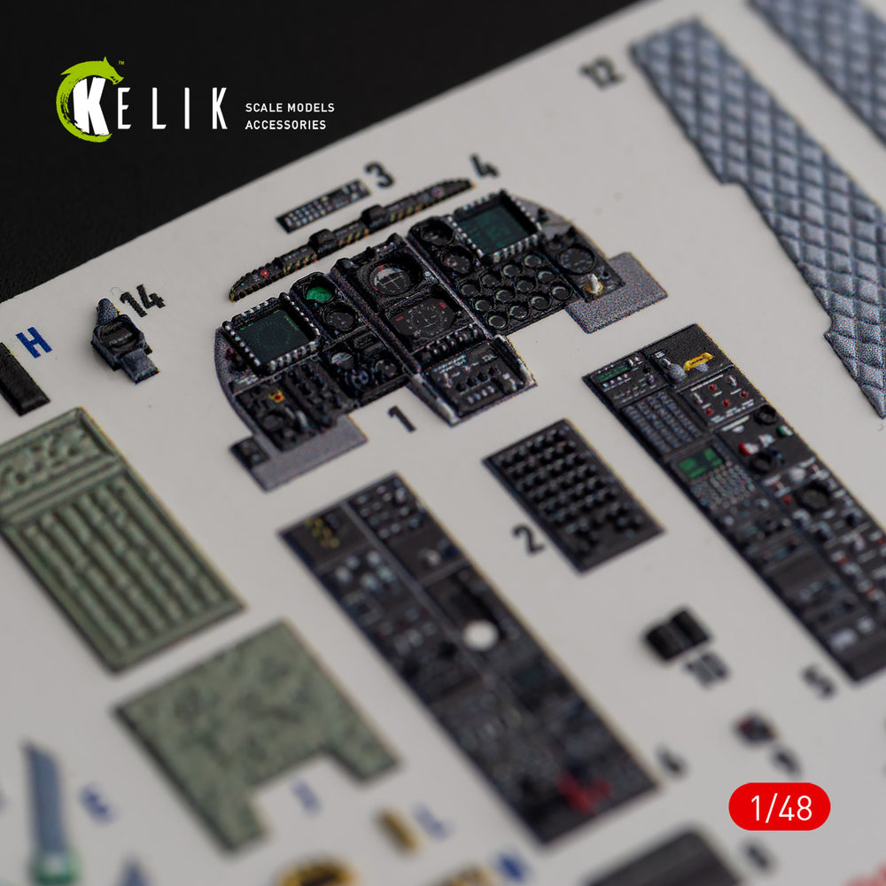 Kelik K3D48018 1:48 Fairchild A-10C "Thunderbolt II" interior 3D-decals