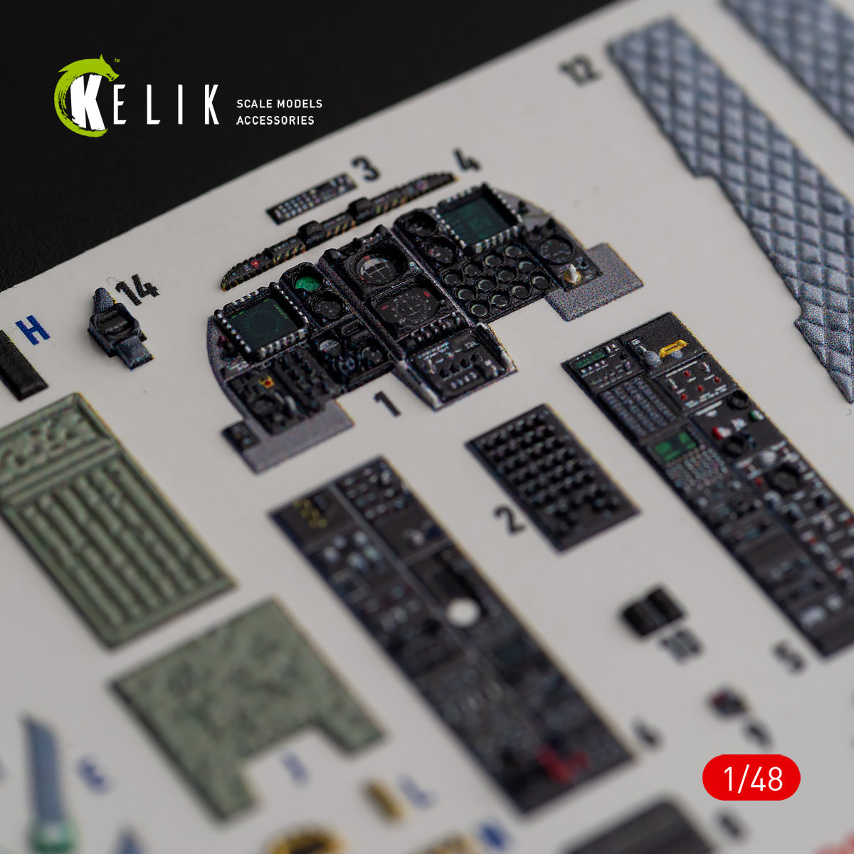 Kelik K3D48018 1:48 Fairchild A-10C "Thunderbolt II" interior 3D-decals