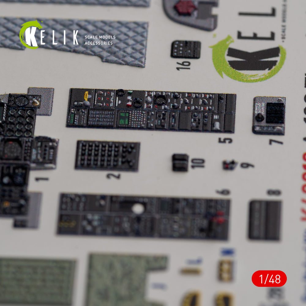 Kelik K3D48018 1:48 Fairchild A-10C "Thunderbolt II" interior 3D-decals