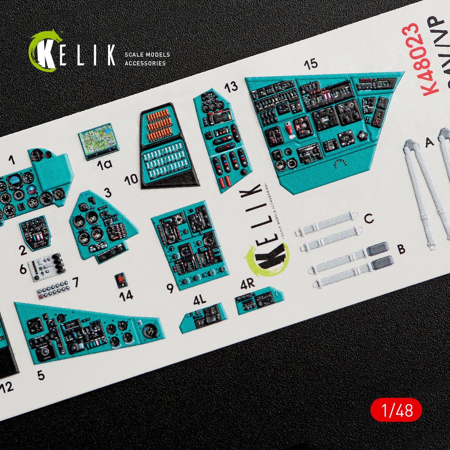 Kelik K3D48023 1:48 Mil MI-24V interior