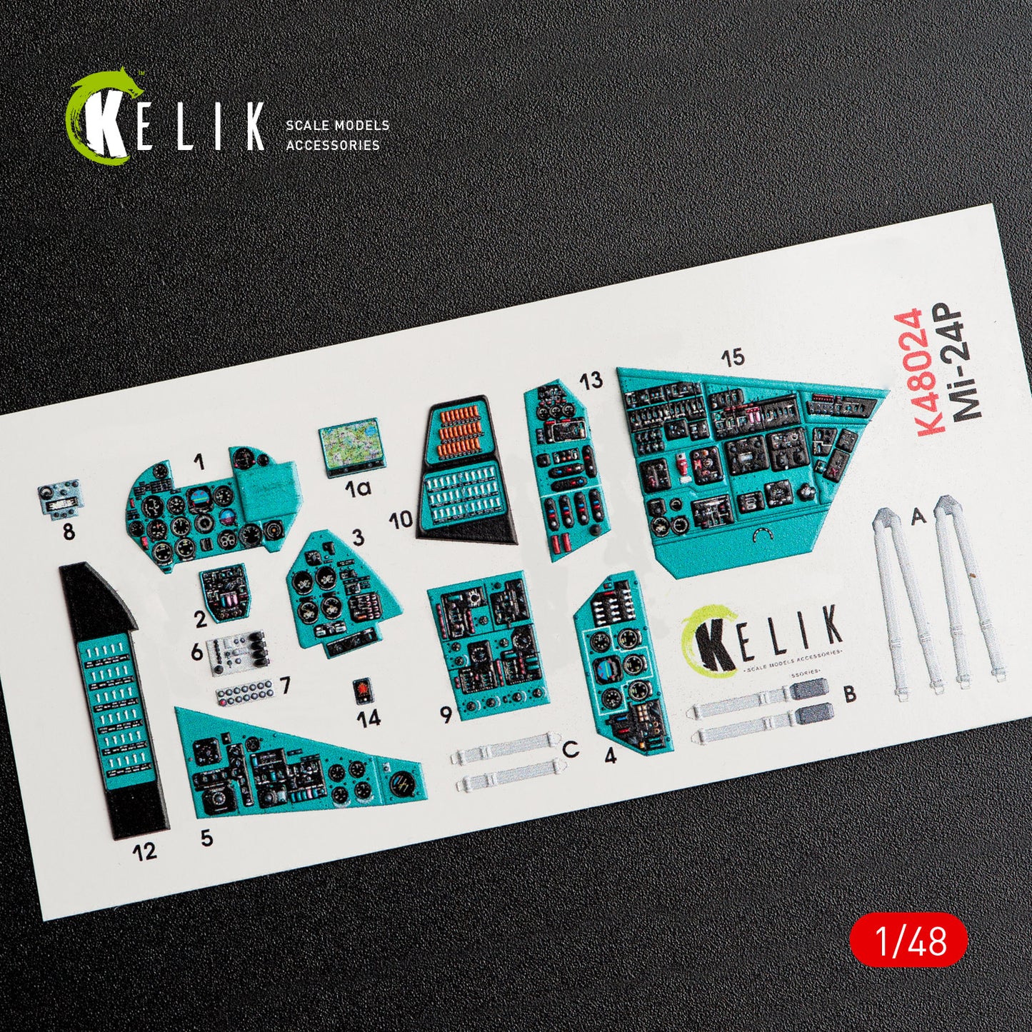 Kelik K3D48024 1:48 Mil MI-24P interior