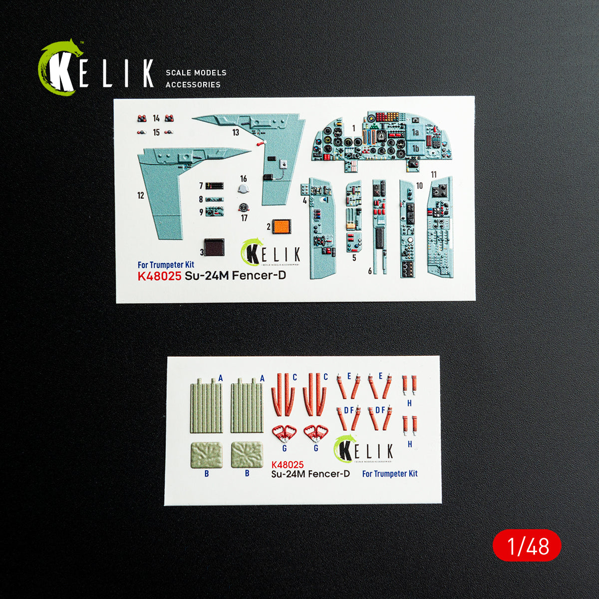 Kelik K3D48025 1:48 Sukhoi SU-24 interior