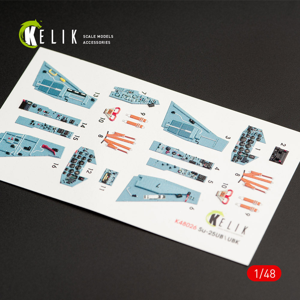 Kelik K3D48026 1:48 Sukhoi Su-25UB interior