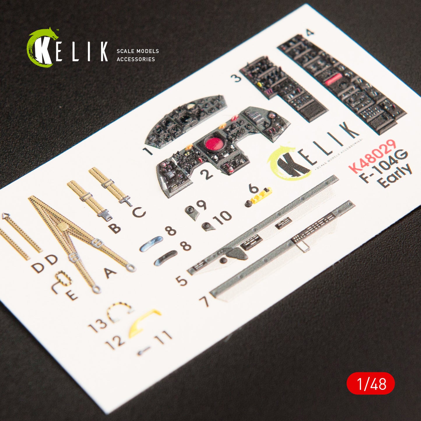 Kelik K3D48029 1:48 Lockheed F-104G Starfighter early type interior
