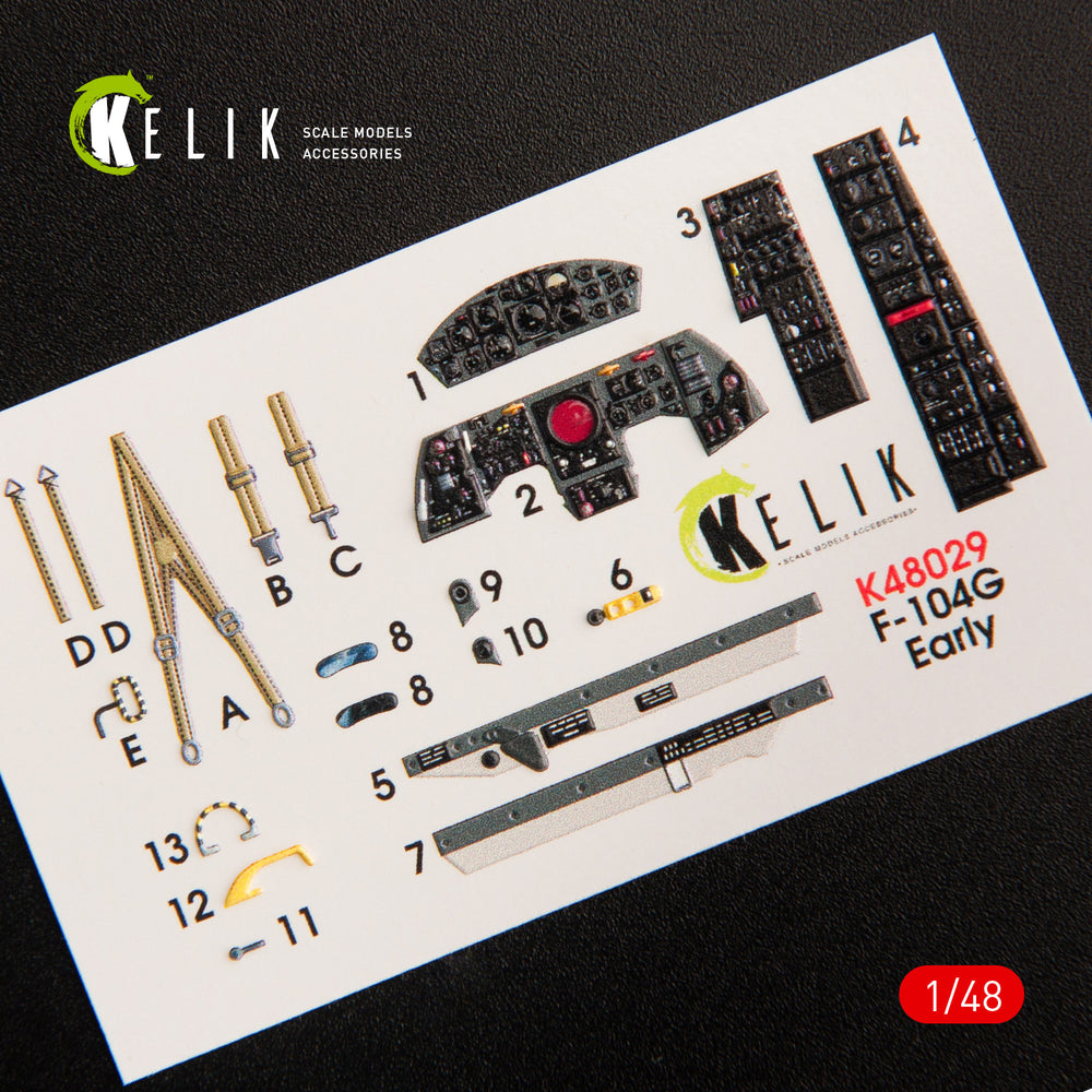Kelik K3D48029 1:48 Lockheed F-104G Starfighter early type interior