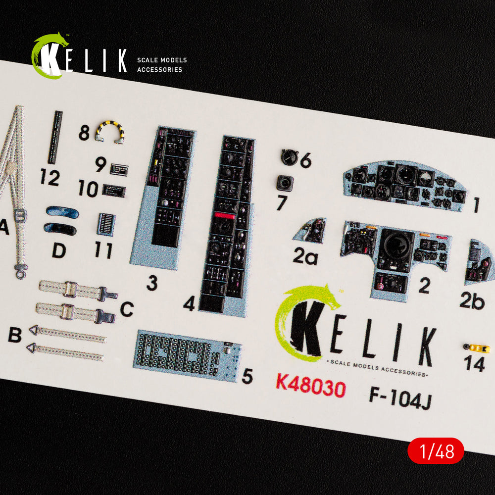 Kelik K3D48030 1:48 Lockheed F-104J Starfighter interior