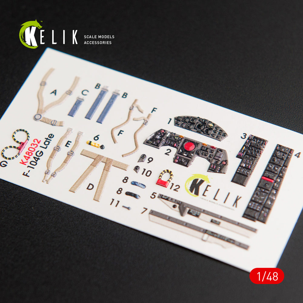 Kelik K3D48032 1:48 Lockheed F-104G Starfighter late type interior
