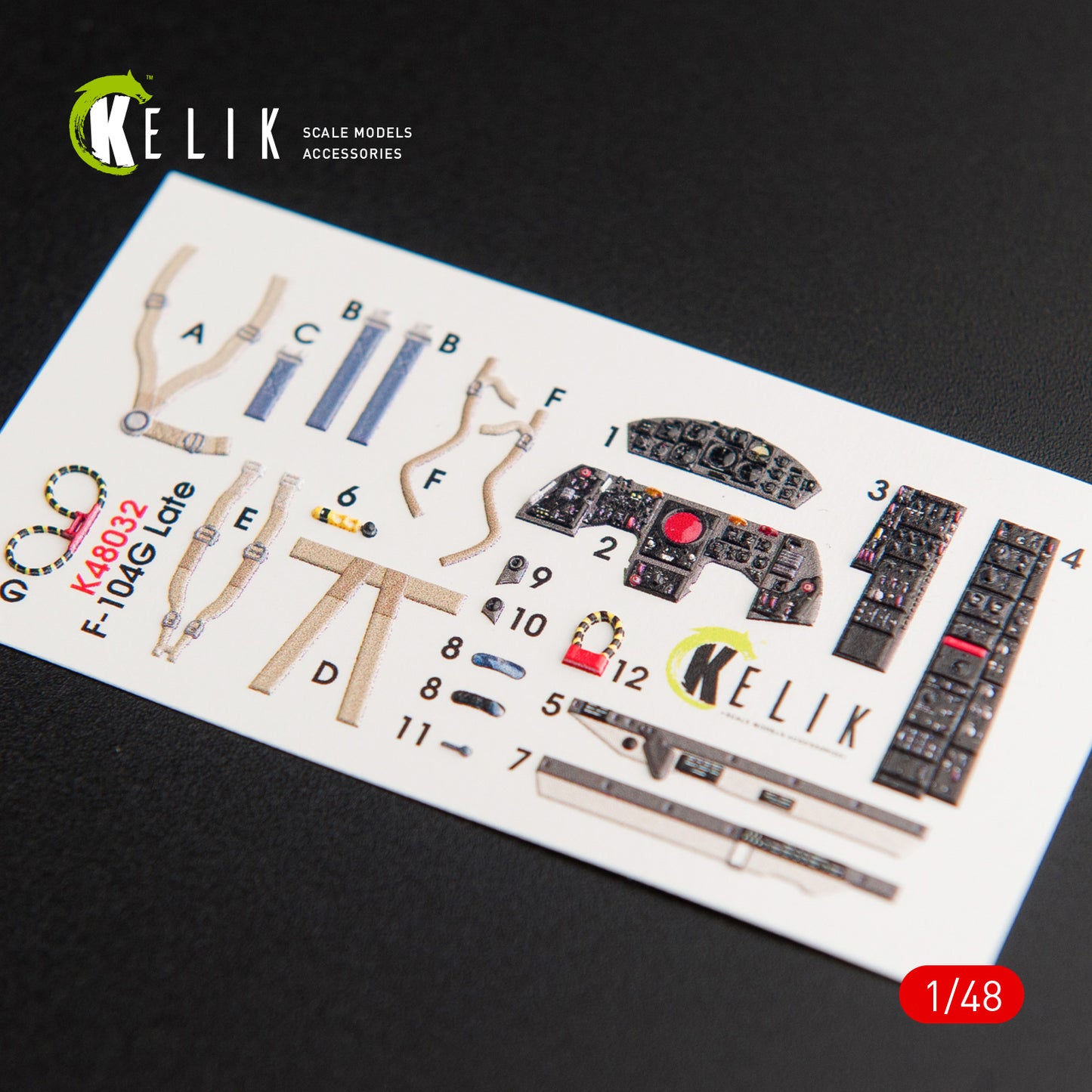 Kelik K3D48032 1:48 Lockheed F-104G Starfighter late type interior