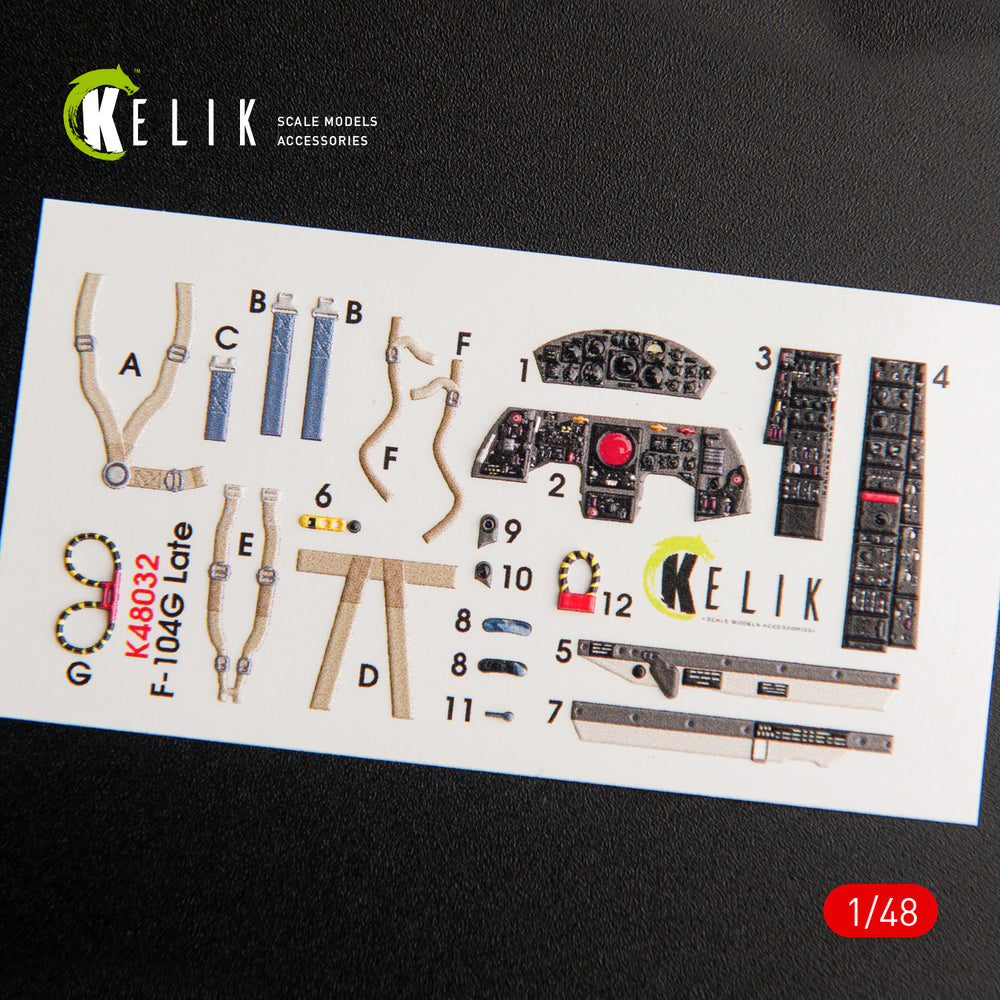 Kelik K3D48032 1:48 Lockheed F-104G Starfighter late type interior