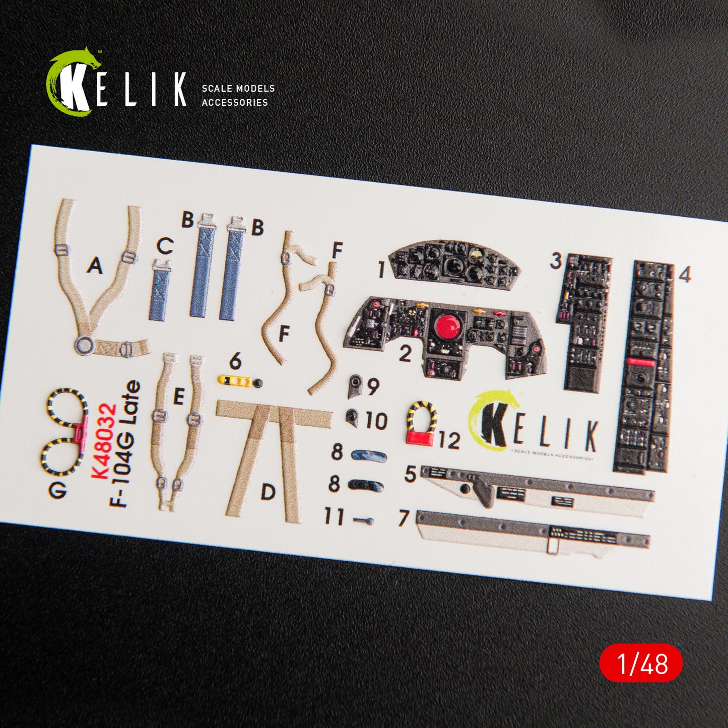 Kelik K3D48032 1:48 Lockheed F-104G Starfighter late type interior