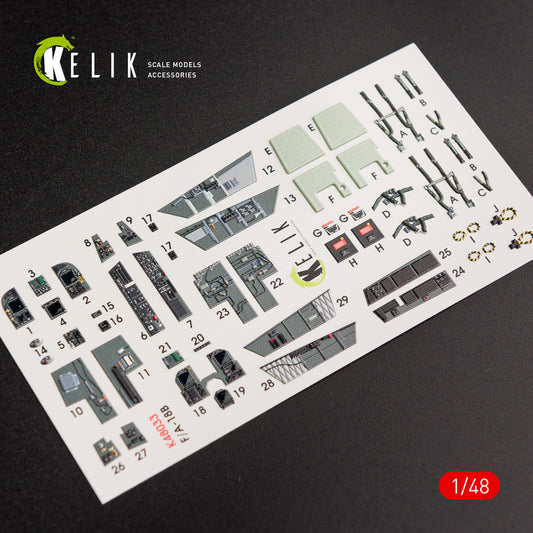 Kelik K3D48033 1:48 McDonnell-Douglas F/A-18B Hornet interior