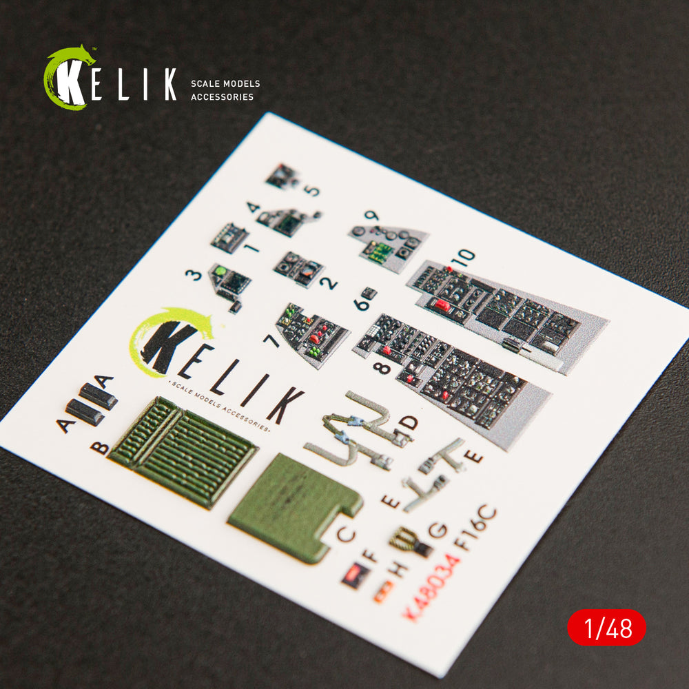 Kelik K3D48034 1:48 Lockheed-Martin F-16C Fighting Falcon interior