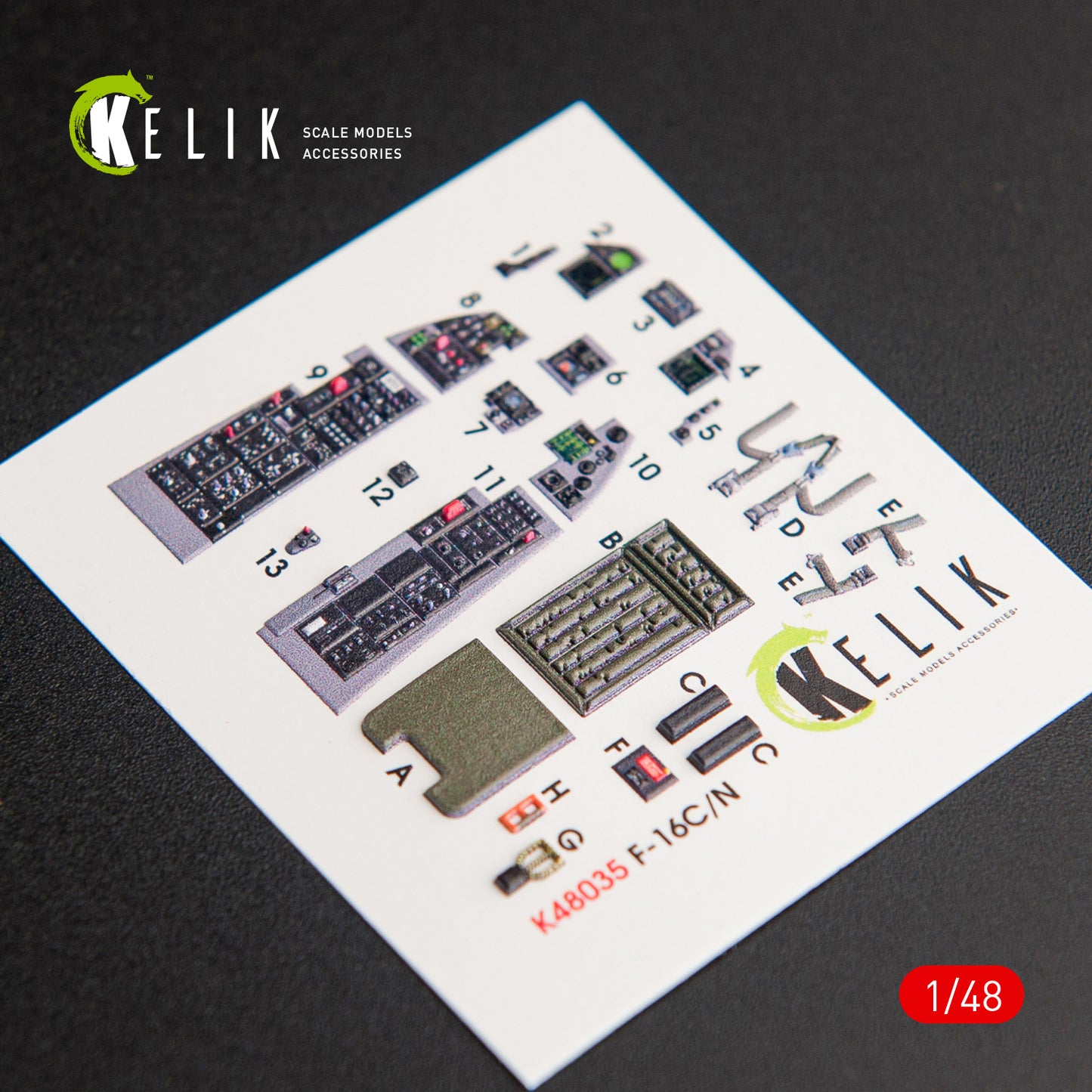 Kelik K3D48035 1:48 Lockheed-Martin F-16CN Fighting Falcon interior