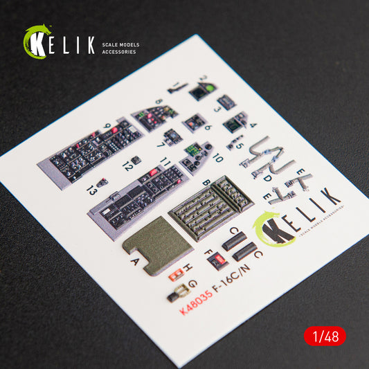 Kelik K3D48035 1:48 Lockheed-Martin F-16CN Fighting Falcon interior