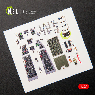 Kelik K3D48035 1:48 Lockheed-Martin F-16CN Fighting Falcon interior