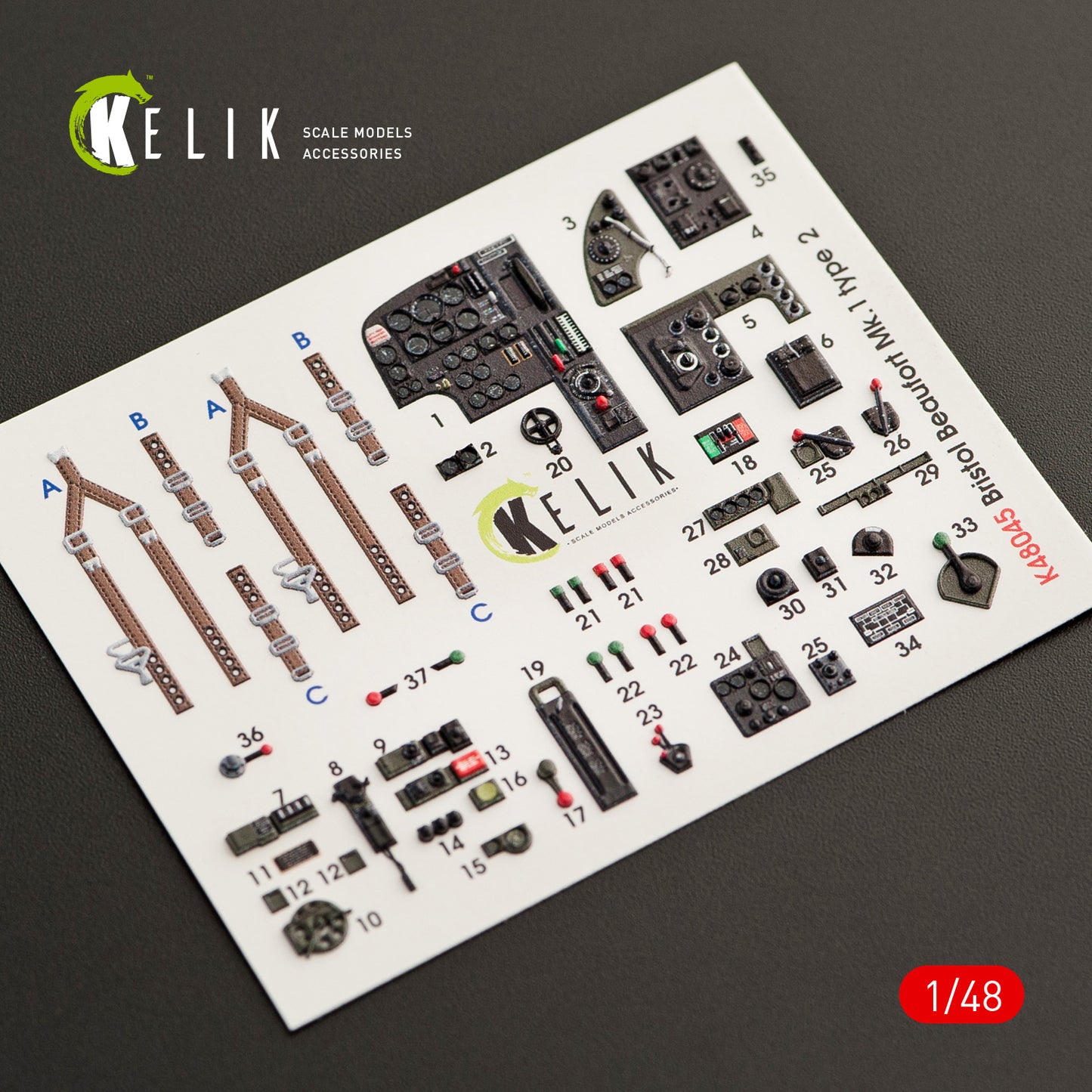 Kelik K3D48045 1:48 Bristol Beaufort Mk.I type 2 interior