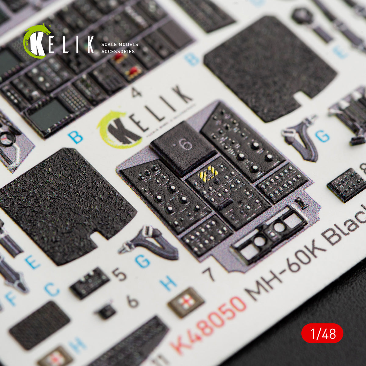 Kelik K3D48050 1:48 Sikorsky MH-60K Black Hawk interior