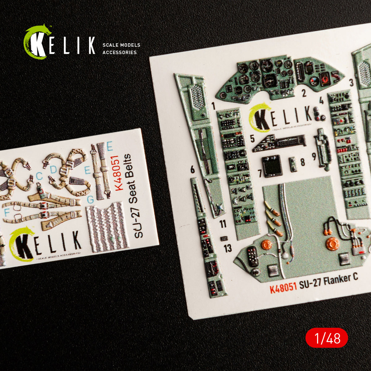 Kelik K3D48051 1:48 Sukhoi Su-27 Flanker interior