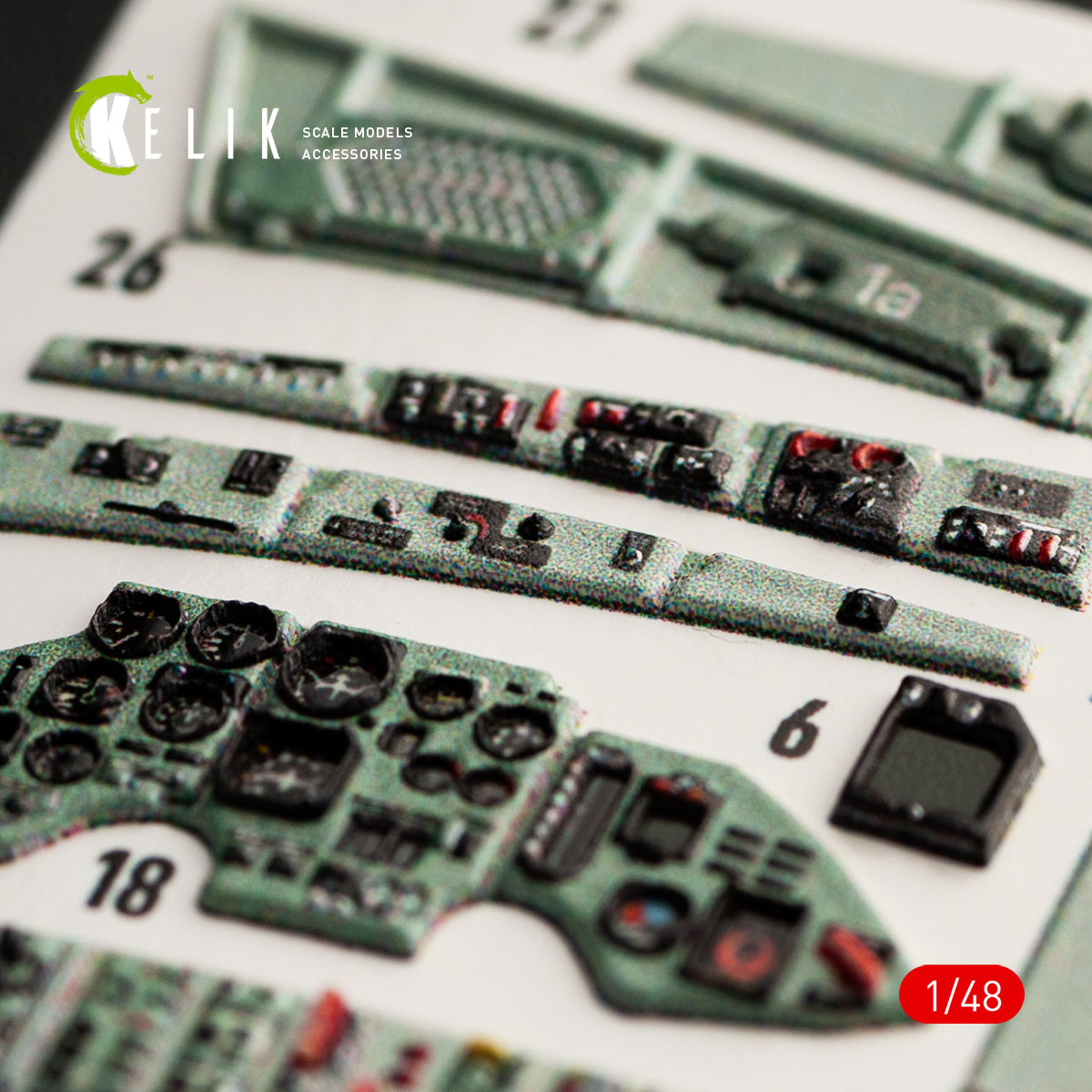 Kelik K3D48052 1:48 Sukhoi Su-27UB Flanker interior