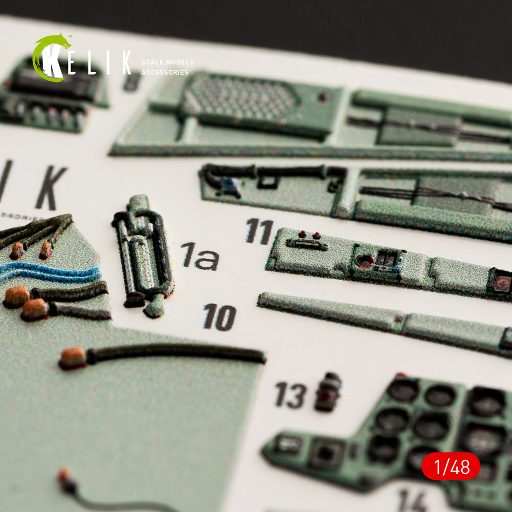 Kelik K3D48052 1:48 Sukhoi Su-27UB Flanker interior