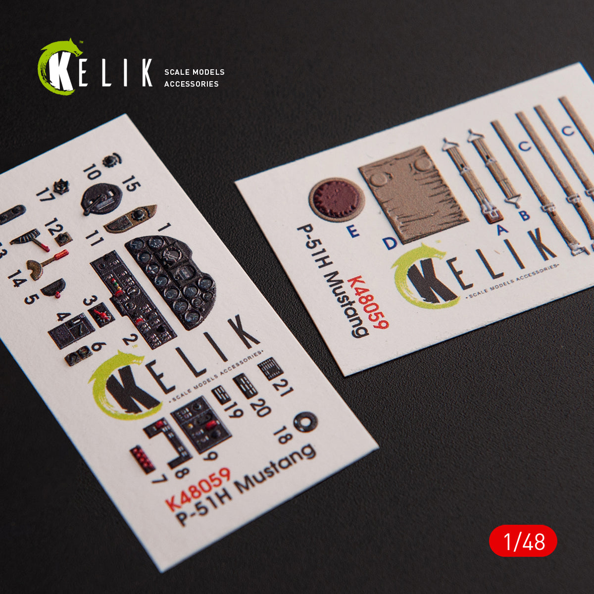 Kelik K3D48059 1:48 North-American P-51H Mustang interior