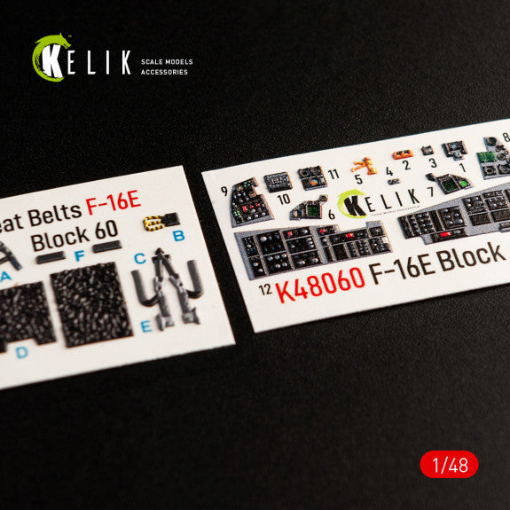 Kelik K3D48060 1:48 Lockheed-Martin F-16E Desert Vipers Block 60 interior