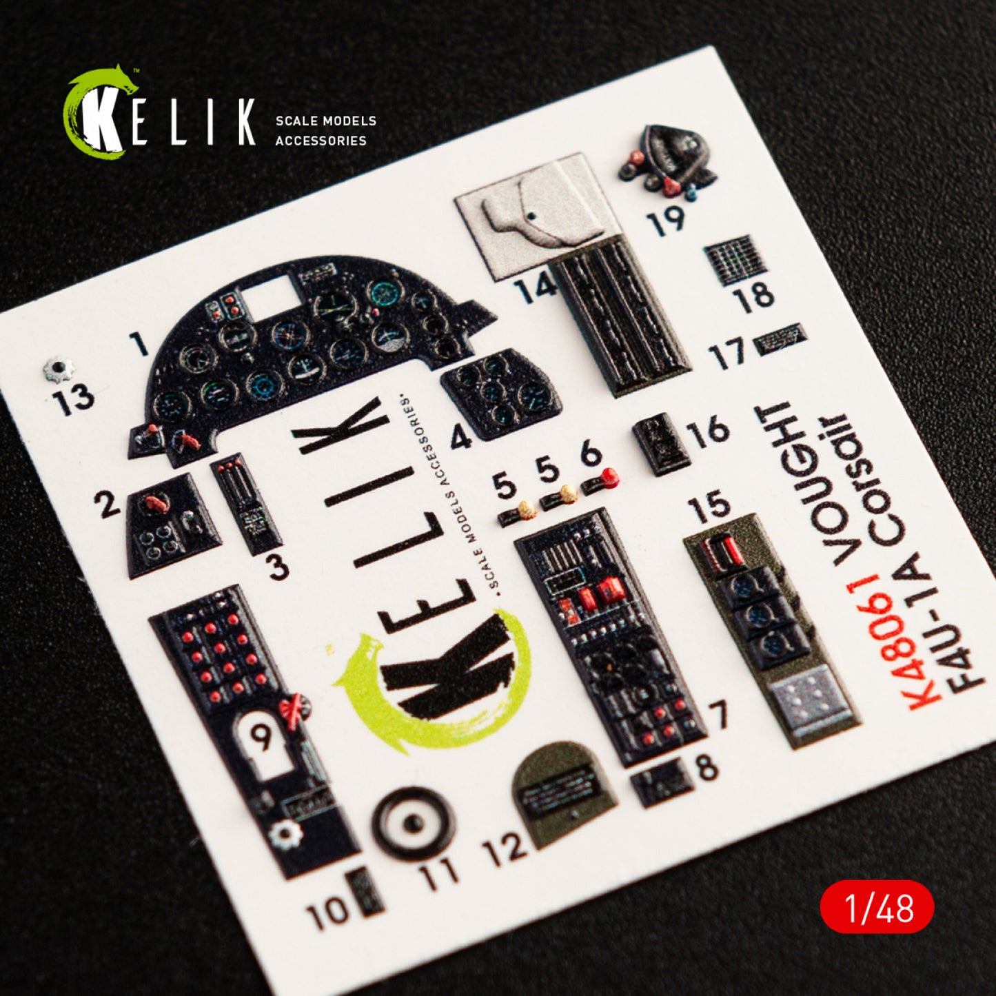 Kelik K3D48061 1:48 Vought F4U-1A Corsair interior