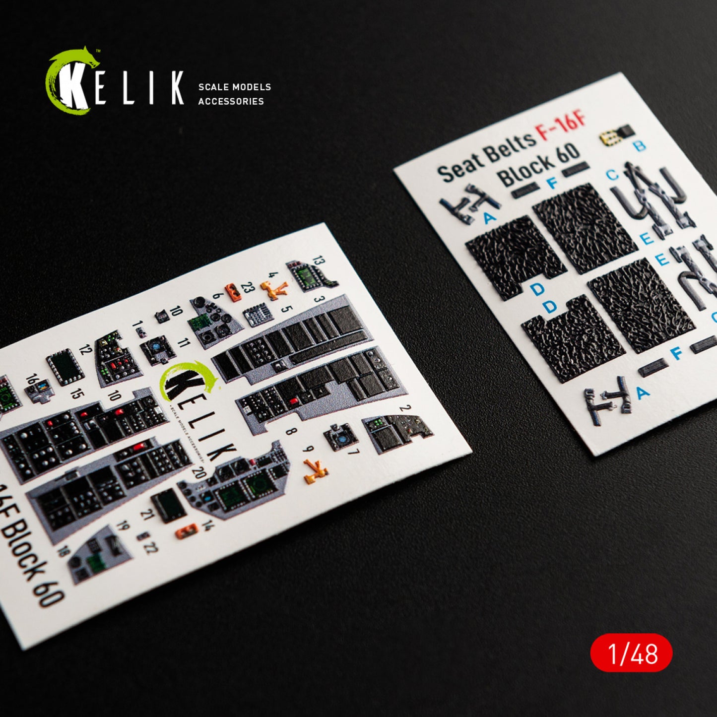 Kelik K3D48062 1:48 Lockheed-Martin F-16F Desert Vipers Block 60 interior
