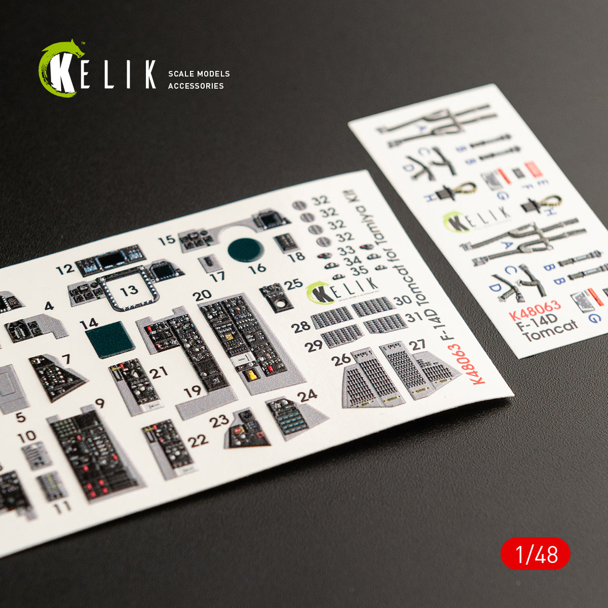Kelik K3D48063 1:48 Grumman F-14D Tomcat interior