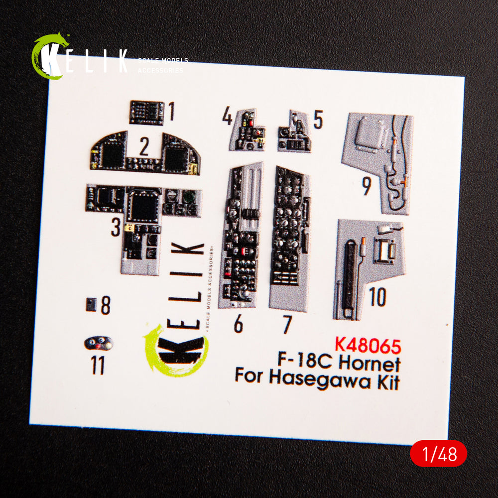 Kelik K3D48065 1:48 McDonnell-Douglas F/A-18C Hornet interior