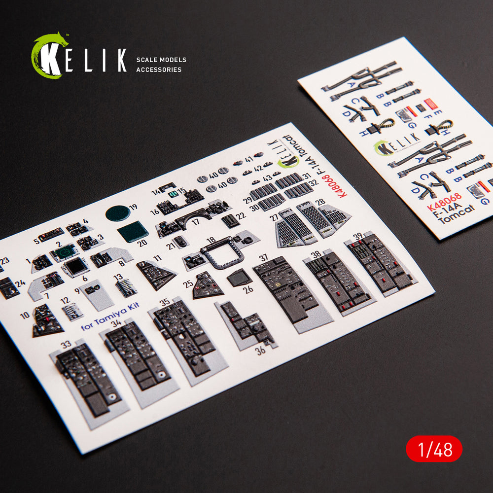 Kelik K3D48068 1:48 Grumman F-14A Tomcat late interior
