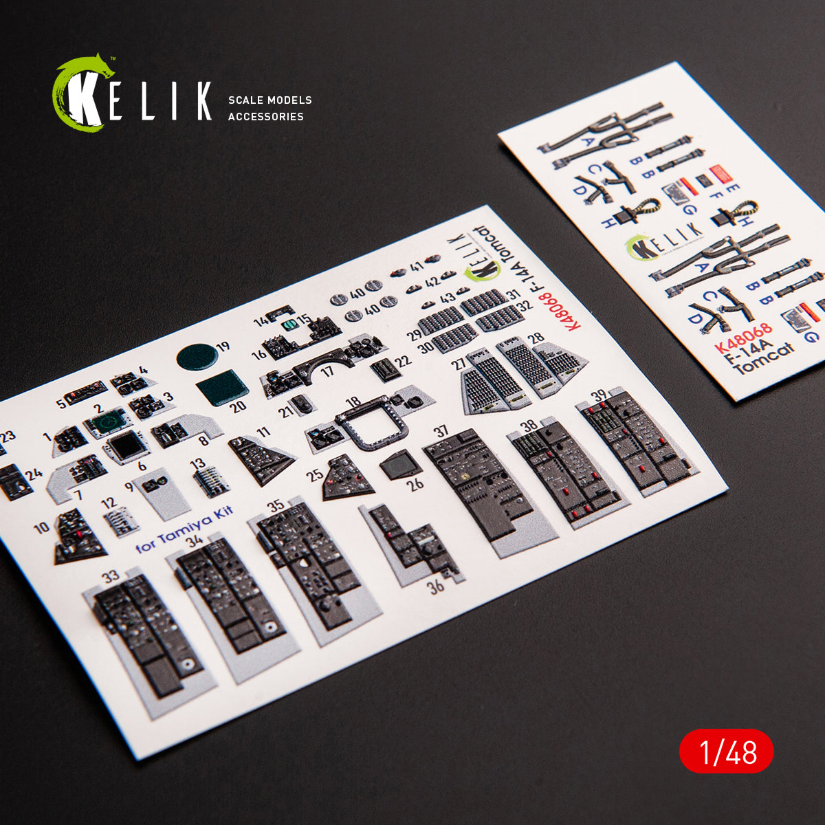 Kelik K3D48068 1:48 Grumman F-14A Tomcat late interior