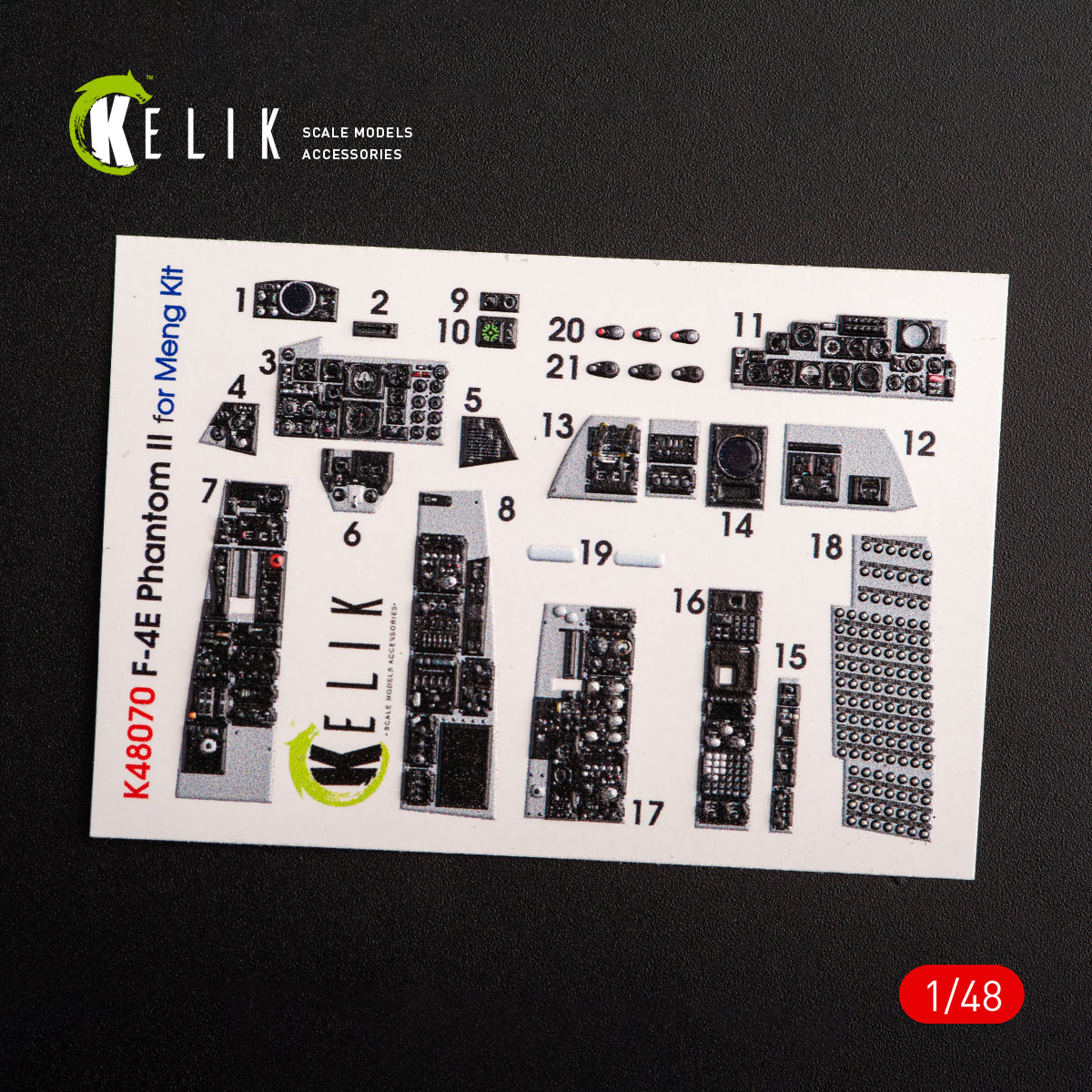 Kelik K3D48070 1:48 McDonnell F-4E Phantom interior