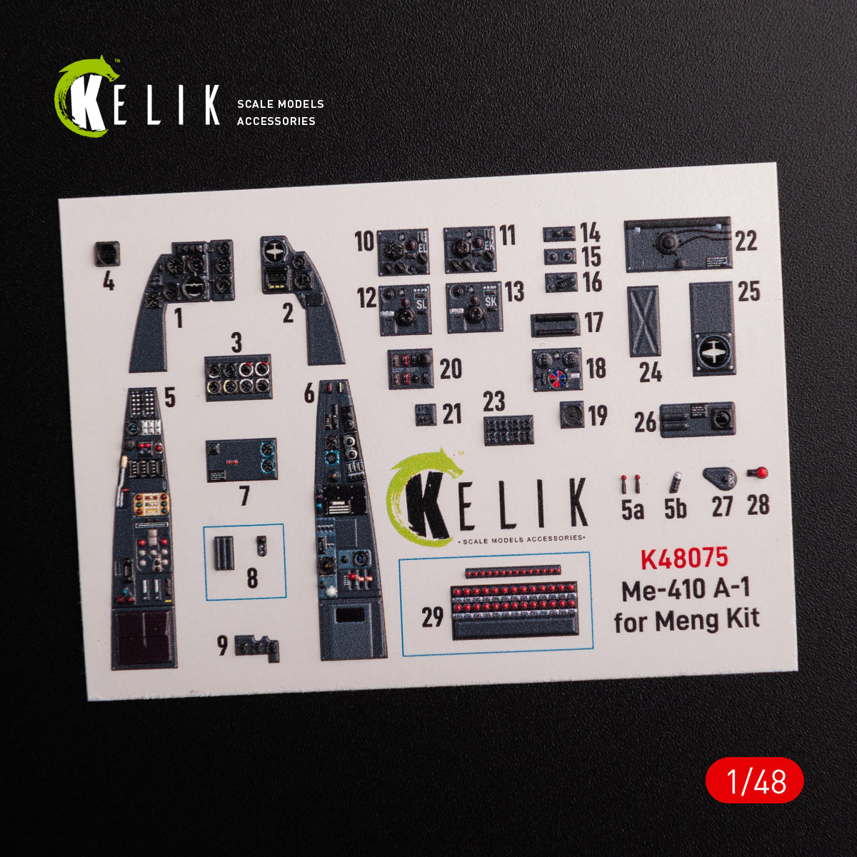Kelik K3D48075 1:48 Messerschmitt Me-410A-1 interior