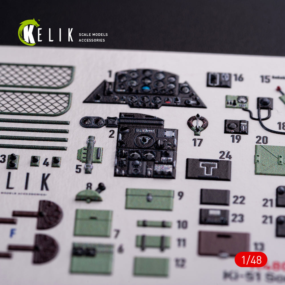 Kelik K3D48077 1:48 Miitsubishi Ki-51 Sonia interior