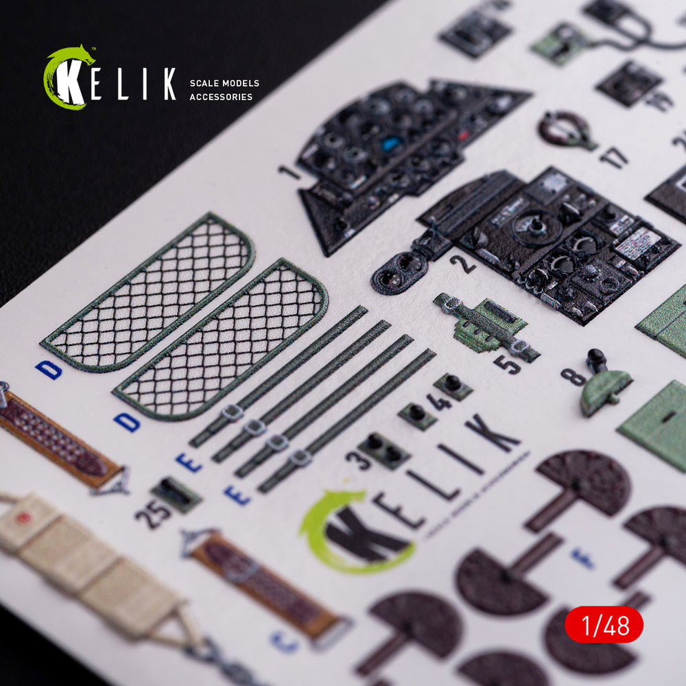 Kelik K3D48077 1:48 Miitsubishi Ki-51 Sonia interior