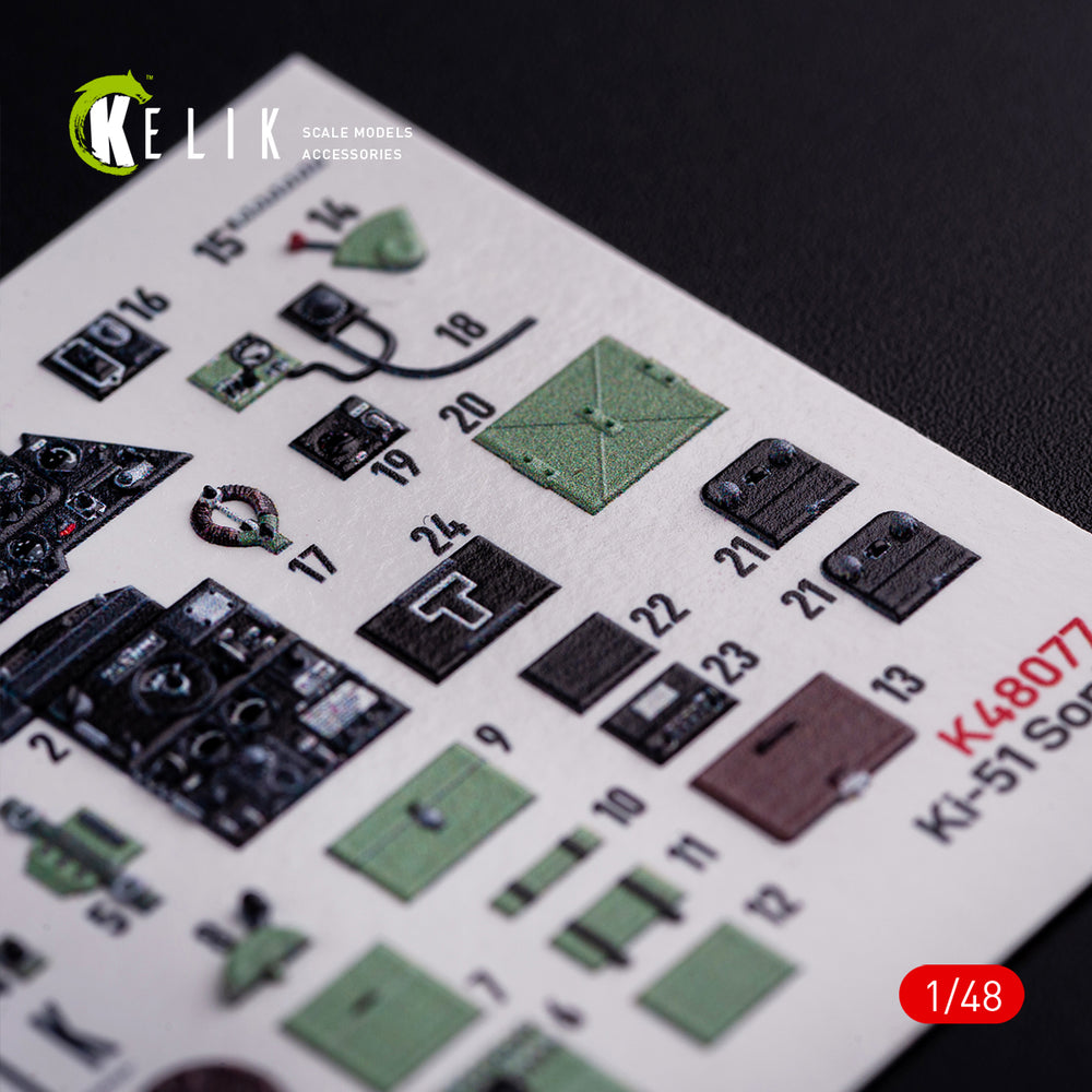 Kelik K3D48077 1:48 Miitsubishi Ki-51 Sonia interior