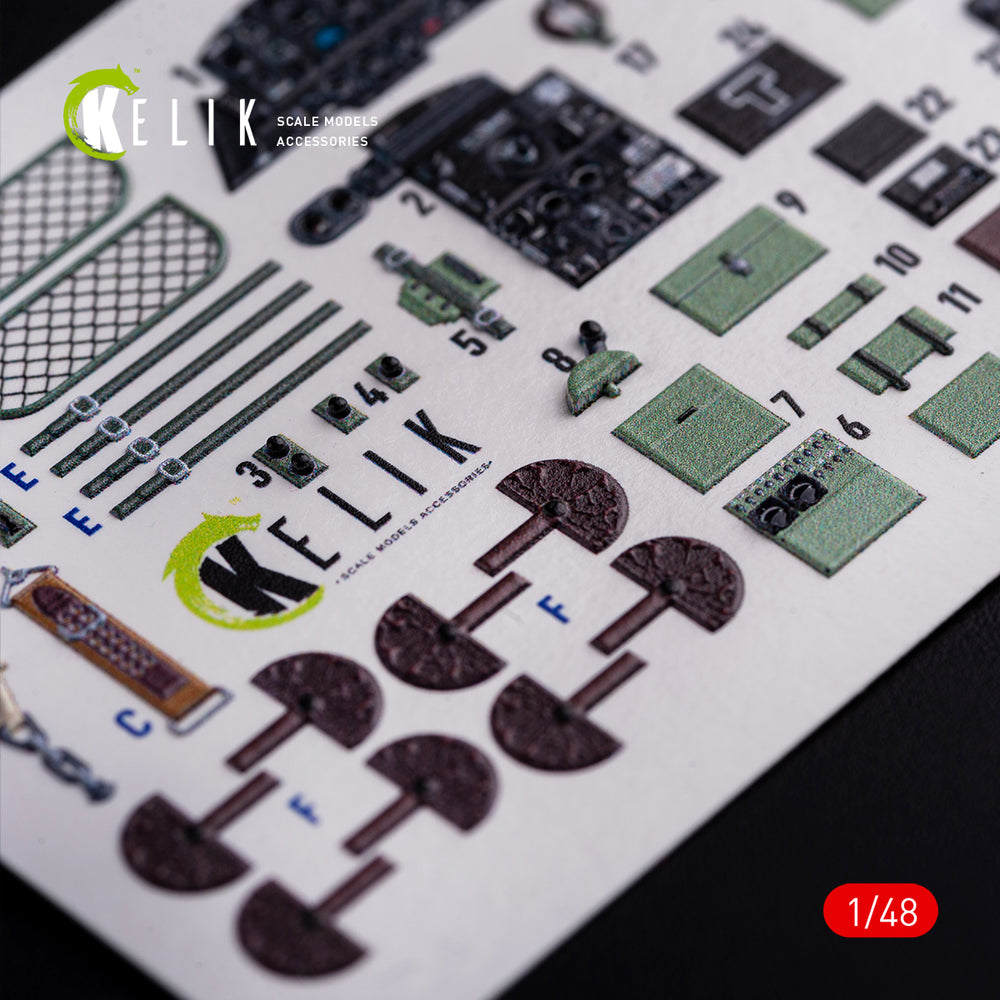 Kelik K3D48077 1:48 Miitsubishi Ki-51 Sonia interior