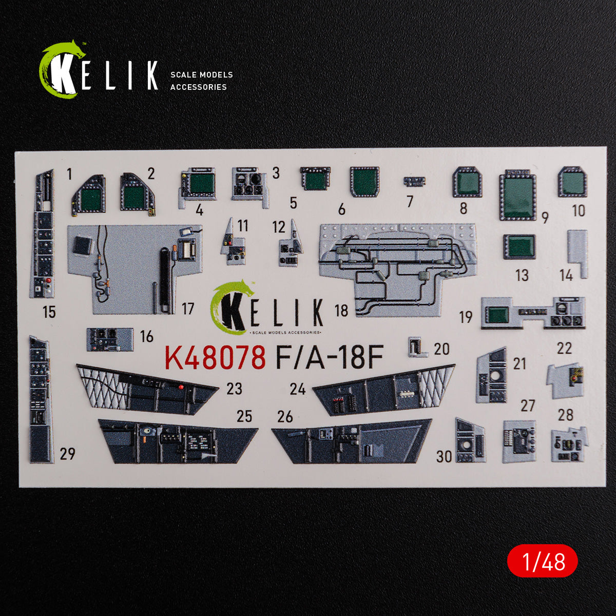 Kelik K3D48078 1:48 Boeing F/A-18F Super Hornet interior