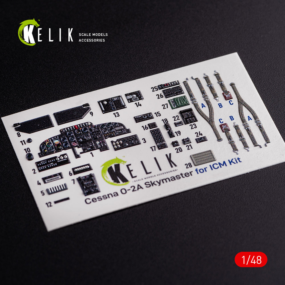 Kelik K3D48079 1:48 Cessna O-2A Skymaster interior