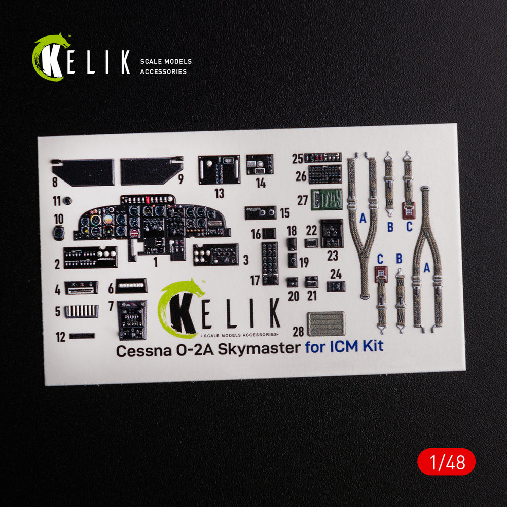 Kelik K3D48080 1:48 Cessna O-2A Skymaster interior
