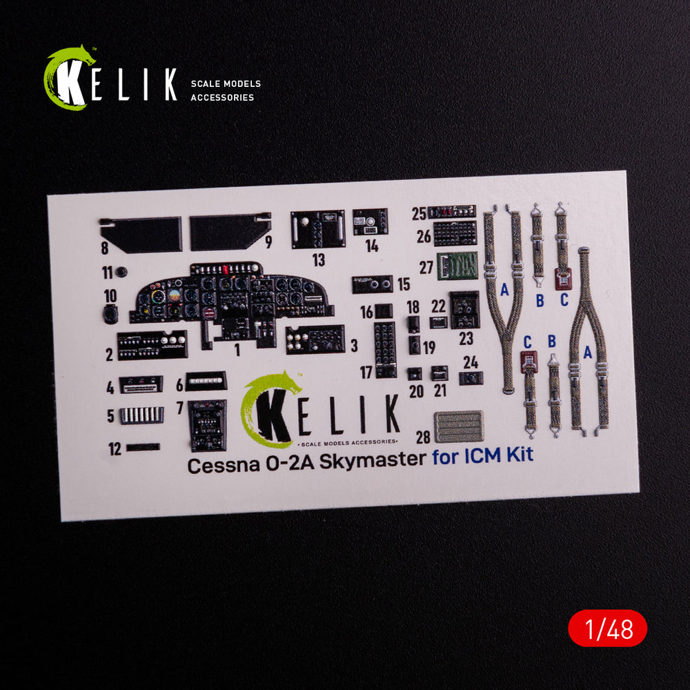Kelik K3D48081 1:48 Cessna O-2A Skymaster interior