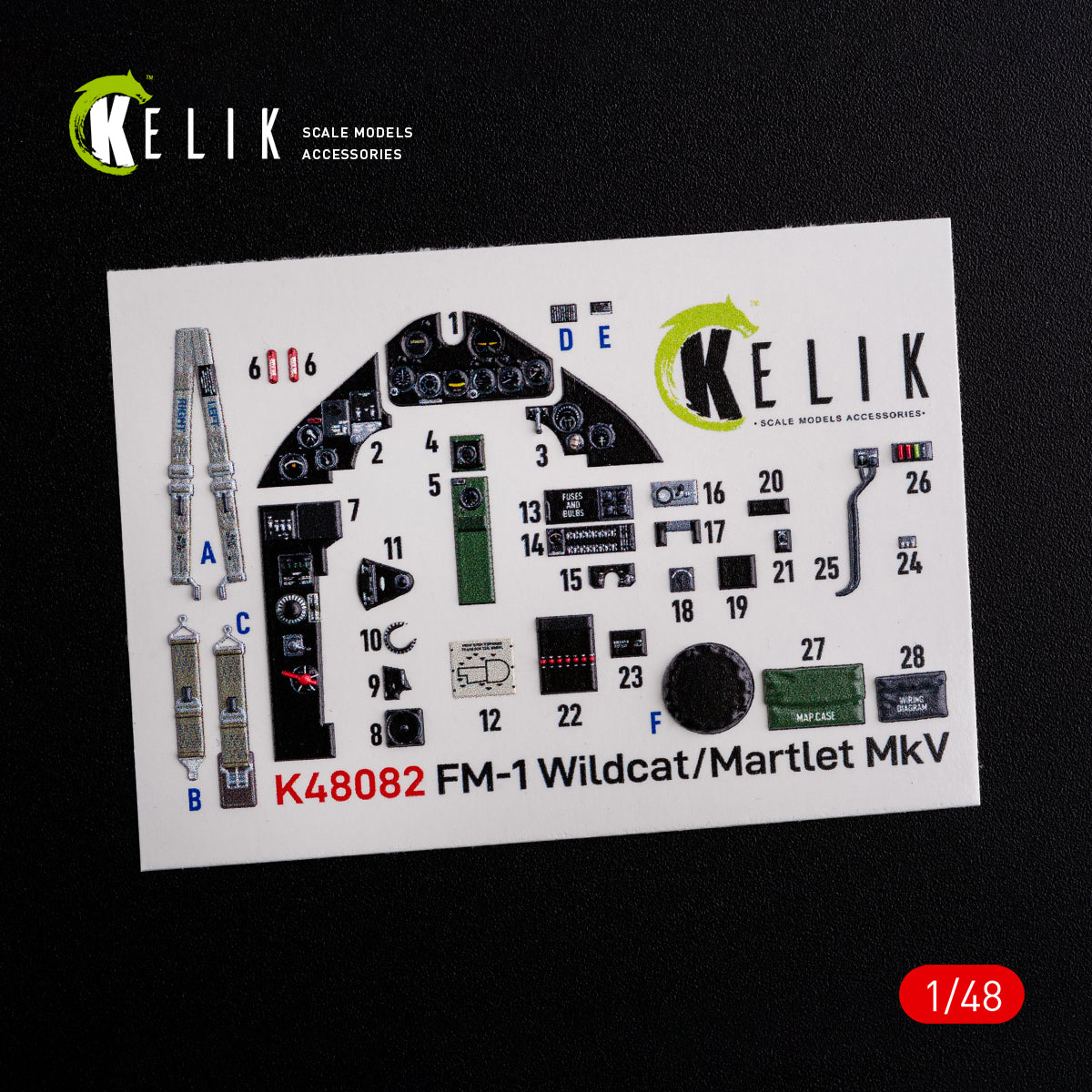 Kelik K3D48082 1:48 General-Motors FM-1 Wildcat/Martlet Mk.V interior