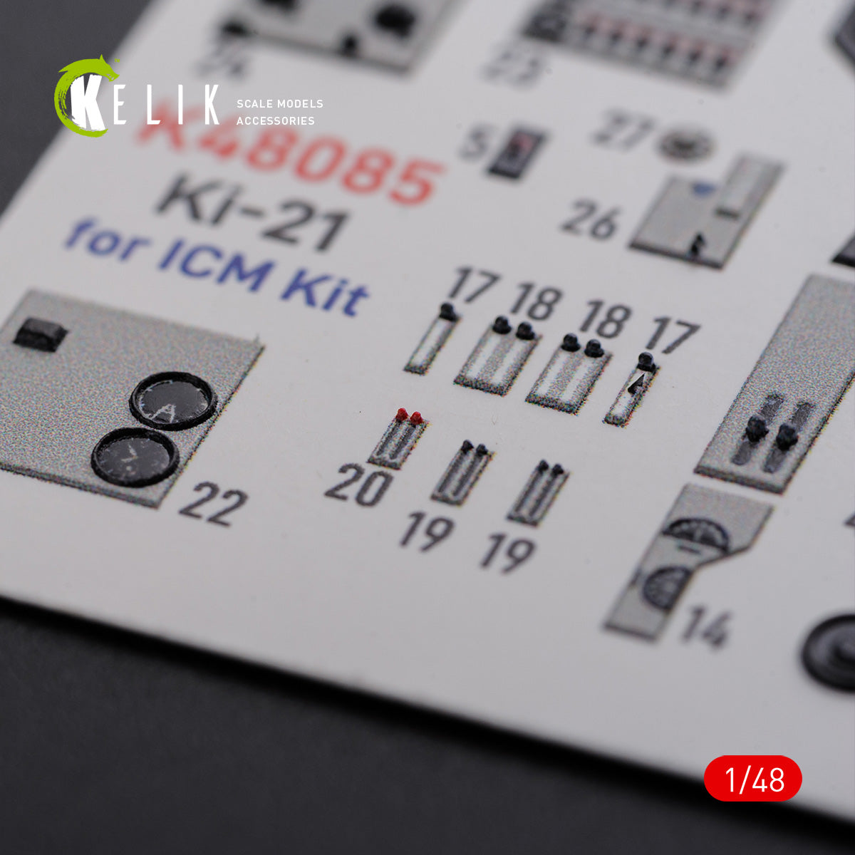 Kelik K3D48085 1:48 Mitsubishi Ki-21-Ib "Sally" interior